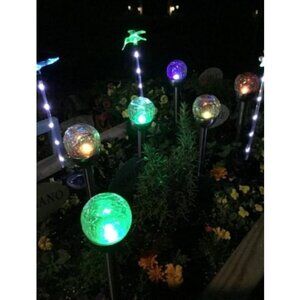 Solar Garden Lights Outdoor, 6 Pack Multi -Color Changing & White 2 Modes